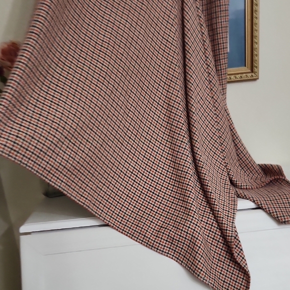 Talbots A-Line Checkered Skirt - Black and Tan XL 14 Career Office Quiet Luxury - Picture 3 of 13